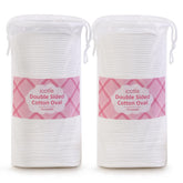 ICOTLE large oval cotton pad packaging highlights durability and multipurpose use for makeup removal.
