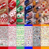 IDDFEVE year-round nail stickers set shows seasonal designs for versatile nail art.