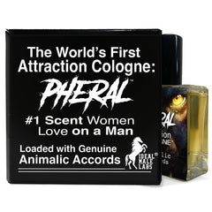 Ideal Male Labs Pheral bottle pour hints at a warm scent for confident evenings.