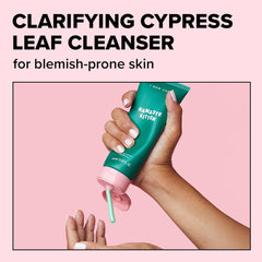 I DEW CARE Acne Foam Cleanser foam-lather closeup highlights creamy texture for gentle cleansing