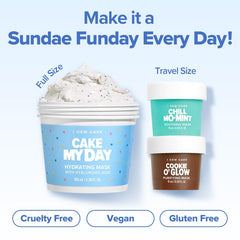 I DEW CARE Sundae Scoop Cookie O' Glow mini mask soothing and purifying.