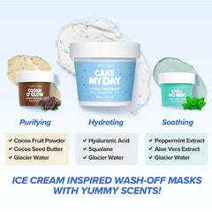 I DEW CARE Sundae Scoop sprinkle headband included for cute skincare ritual.