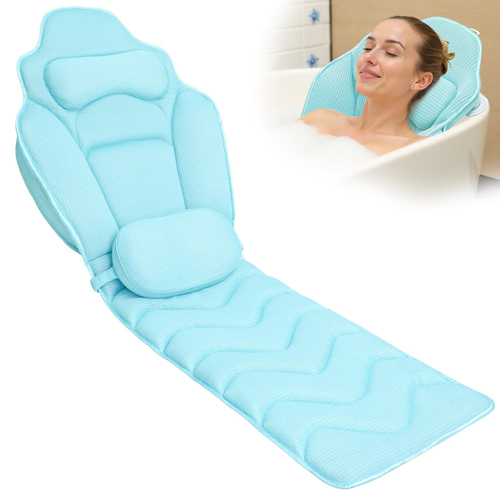 Idle Hippo full-body bath pillow offers 61-inch coverage for immersive long soaks