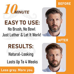 iemokoda 10-minute color application demonstrates quick, mess-free results for beard and hair.