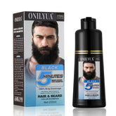 iemokoda beard dye bottle close-up showing quick gray coverage for men