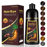 iemokoda Chestnut Brown Hair Dye Shampoo bottle showing 3-in-1 color, cleanse, and condition