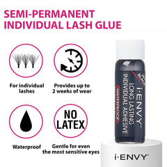 i-ENVY adhesivo de fijación fuerte para extensiones individuales.