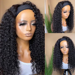 iesste headband wig Brazilian virgin hair close-up shows premium texture.