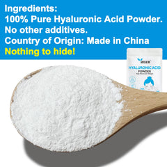 iFEiER Hyaluronic Acid Powder mixed into a thick gel for surface hydration