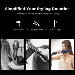 IG INGLAM Air Straightener emits 200 million negative ions to help tame frizz during styling.