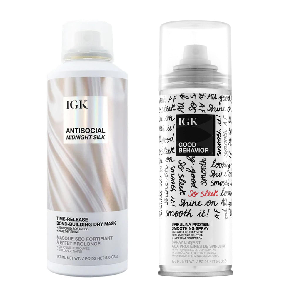 IGK Antisocial Dry Hair Mask bottle delivers deep hydration for dry strands.