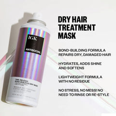IGK Antisocial Leave-in Mist on dry hair, no rinse required.