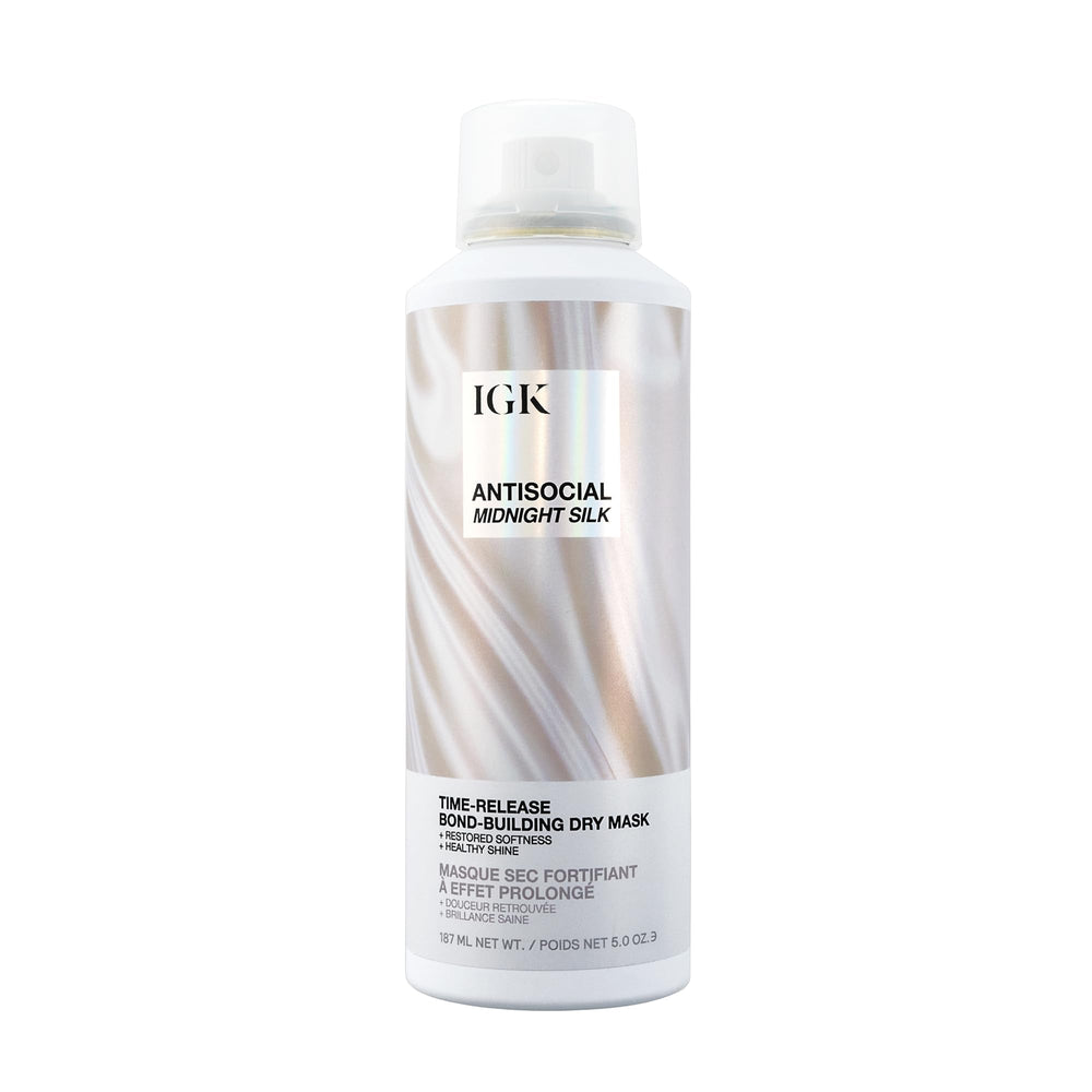 IGK Antisocial Midnight Silk bottle shows limited edition design for quick hydration