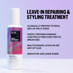 IGK Best Interest pump demonstrates easy application for smoother hair and shine