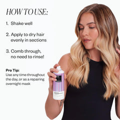 IGK Good Behavior Spirulina smoothing spray; smooths and tames frizz