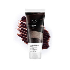 IGK Hair Gloss Toner bottle in Chocolate Brown delivers subtle color refresh