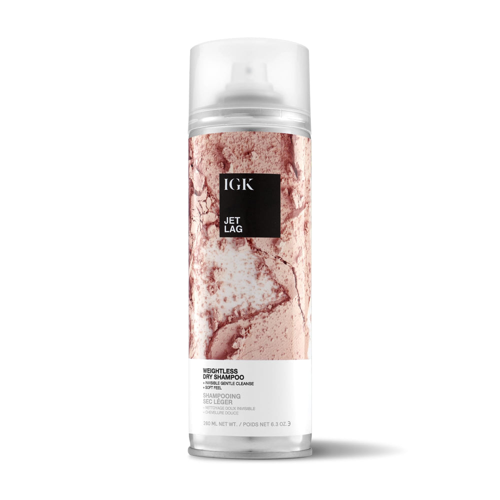 IGK Jet Lag bottle pour demonstrates lightweight cleansing for refreshed roots