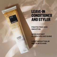 IGK Mistress hydrating hair balm jar delivers lightweight conditioning.