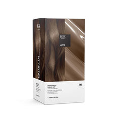 IGK permanent dye color kit 7N Latte packaging showing premium salon-grade box for at-home color