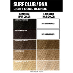 IGK 9NA Surf Club color-mix image shows easy-to-use formula for even distribution.