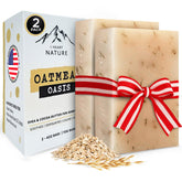 iHeart Nature Gentle Moisture Oatmeal Soap packaging promotes eco-friendly packaging for mindful skincare.