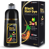 IIIMEIDU black hair dye shampoo bottle with foam for at-home gray coverage