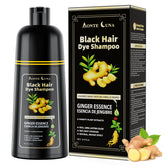 IIIMEIDU black hair dye shampoo bottle showing at-home color and care.
