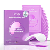 ICIKOL collagen under-eye patches packaging promotes premium self care for tired eyes