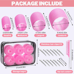 IKOCO hair rollers 4-size range enables beachy waves to defined curls