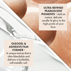 ICONIC LONDON glow on cheekbones and nose for soft highlight.