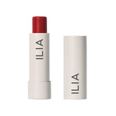 ILIA Balmy Tint Hydrating Lip Balm swatch in warm red for everyday color
