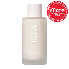 ILIA Base Face Milk Essence close-up texture highlights lightweight, skin-friendly moisture.