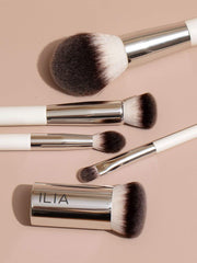 ILIA Complexion Brush works with liquid and cream formulas for a smooth finish.
