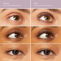 ILIA Fullest Volumizing Mascara being applied for defined lashes.
