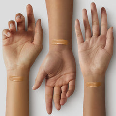 ILIA Super Serum Skin Tint SPF 40 swatches reveal sheer coverage and breathable texture