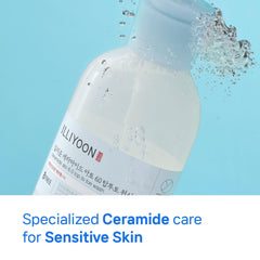 Illiyoon Ceramide Ato 6.0 Top to Toe Wash poured onto hand for mild cleansing.