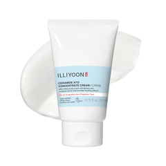 Illiyoon Ceramide Ato Concentrate Cream bottle close-up for intense hydration and barrier support.
