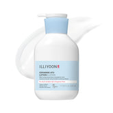 Illiyoon Ceramide Ato Lotion 528ml bottle for deep hydration across skin types.