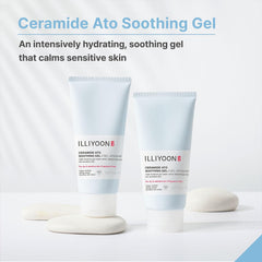 Illiyoon Ceramide Ato Soothing Gel application shows light, non-greasy texture.