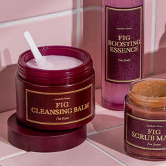 I'm from Fig Cleansing Balm sherbet texture ready to melt makeup gently.