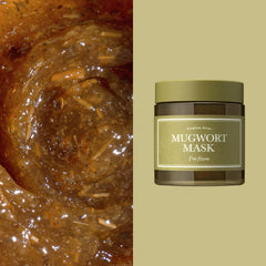 I'm From Mugwort Mask tea tree extract visible, suggesting a fresh herbal note