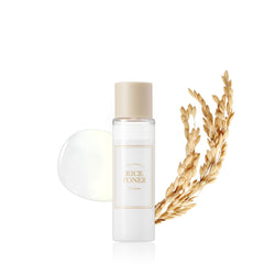 I'm from Rice Toner bottle pour delivers quick hydration for a refreshed look.
