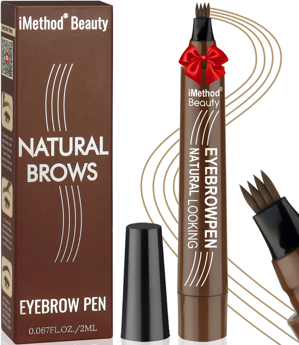 iMethod Eyebrow Pen 4-fork tip creates precise hair-like strokes for natural brows
