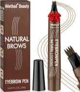 iMethod Eyebrow Pen 4-fork tip creates precise hair-like strokes for natural brows
