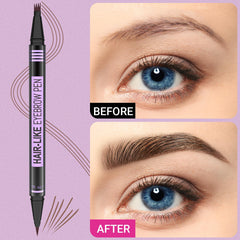 iMethod Eyebrow Pen microblade-tip stroke demonstration for filling sparse brows