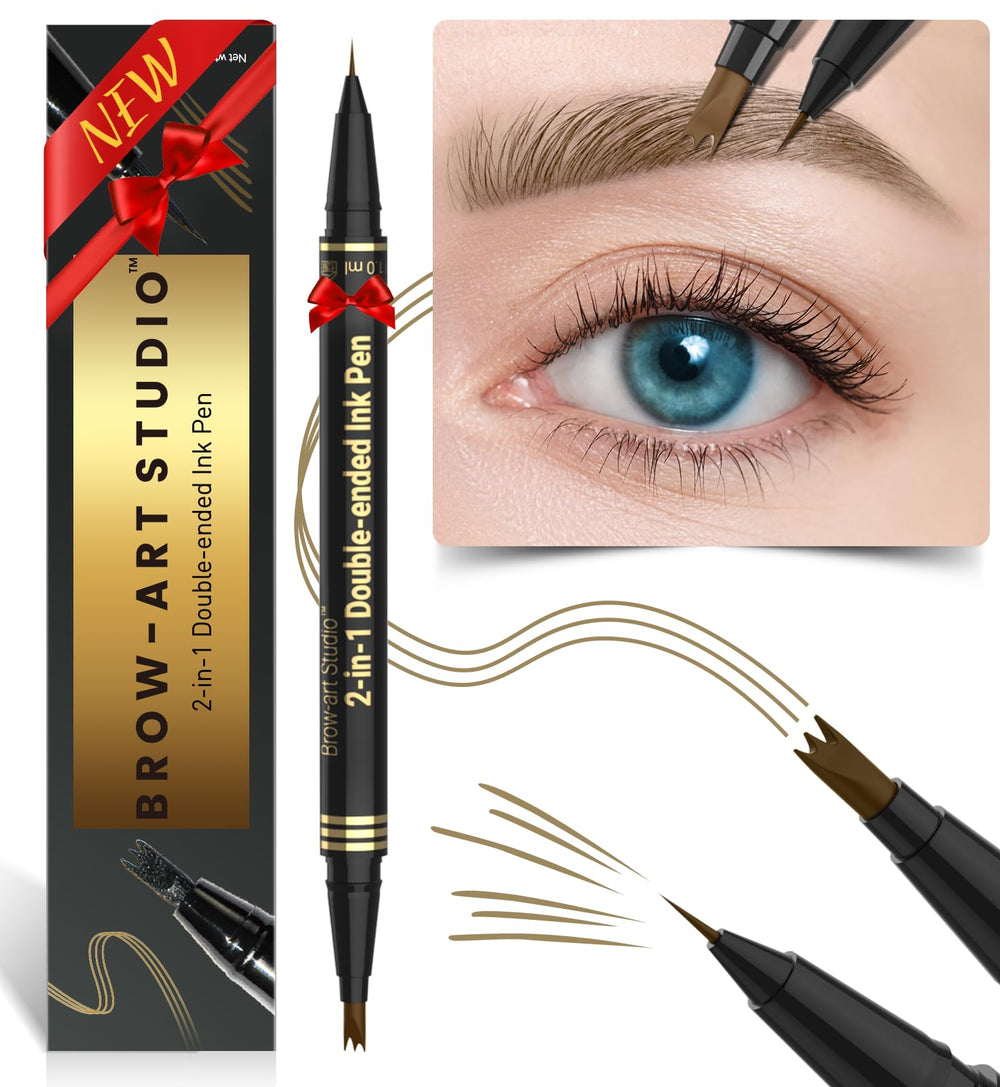 iMethod eyebrow pencil side view highlights the dual-ended design for daily brows.