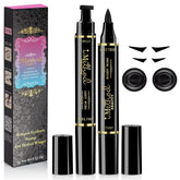 iMethod winged eyeliner stamp left eye application for quick symmetrical wing.