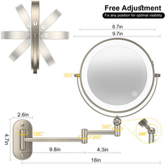 IMIKONA double-side 1x-10x magnification aids precise detail work like tweezing and mascara application