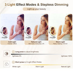 IMIKONA travel makeup mirror folded compact for easy travel