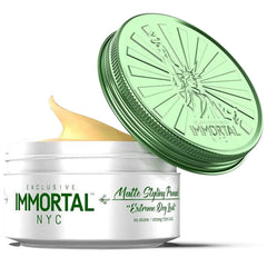 Immortal NYC Matte Styling Extreme Dry Look Pomade tube dispensing for easy daily styling.